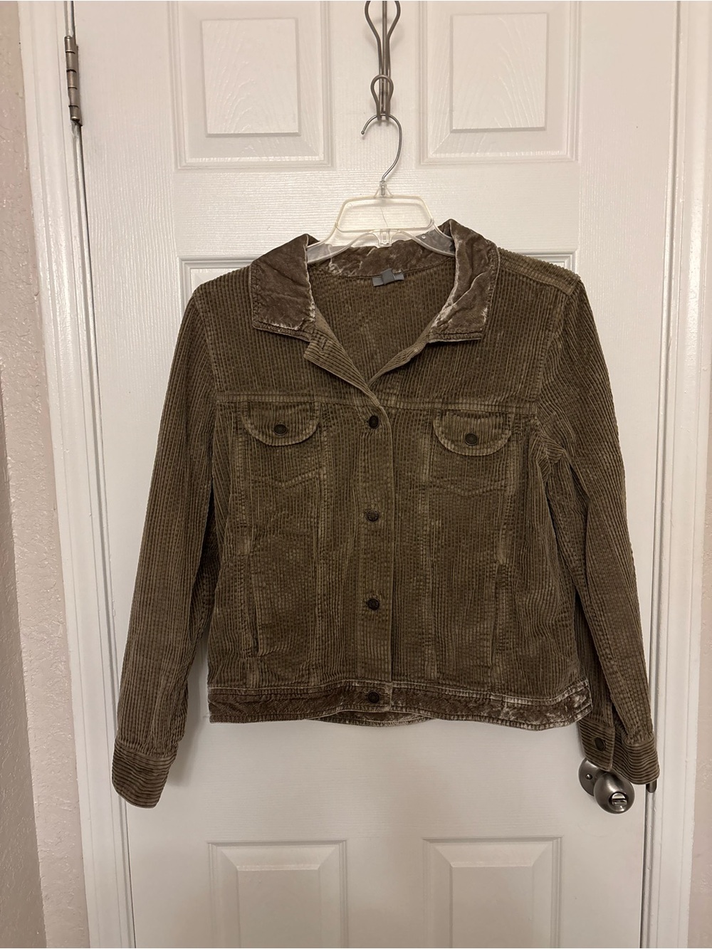 Olive Green Corduroy Jacket - Size LT